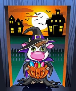 Halloween Cow Paint By Number