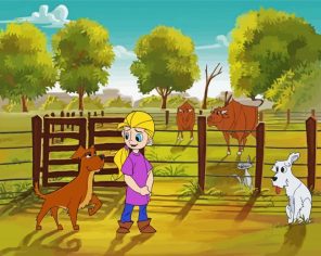 Hank The Cowdog Cartoon Paint By Number