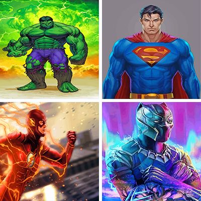 heroes paint by numbers