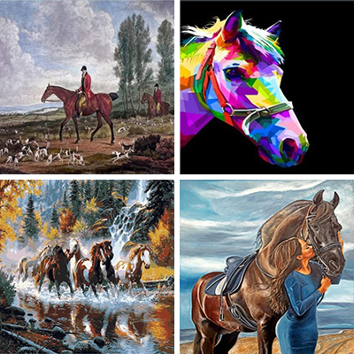 horse paint by numbers