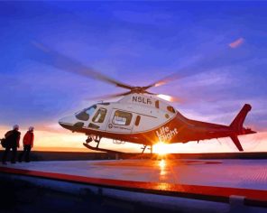 Lifeflight At Sunset Paint By Number