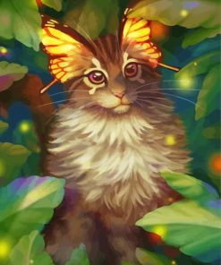 Magical Cat With Butterfly Ears Paint By Numbers