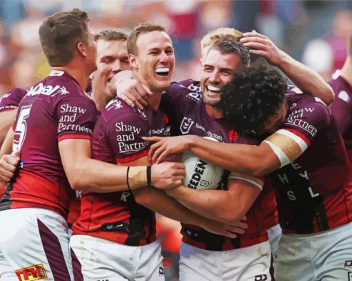 Manly Warringah Sea Eagles Players Paint By Numbers