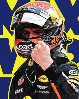 Max Verstappen Art Paint By Numbers
