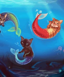 Mermaid Cats Paint By Numbers