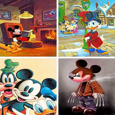 mickey mouse paint by numbers