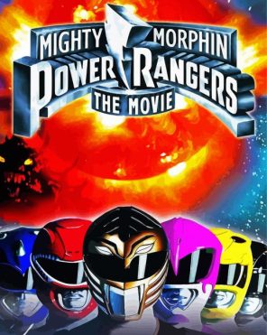 Mighty Morphin Power Ranger Game Paint By Numbers