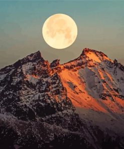 Moonlight Everest Mountain Paint By Numbers