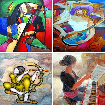 musicians paint by numbers