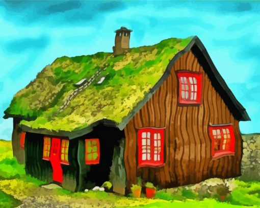 Norwegian Cabin Paint By Numbers