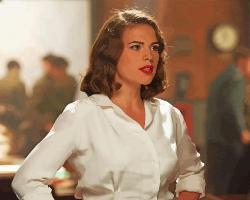 Peggy Carter Captain America Character Paint By Numbers