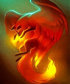 Phoenix Wolf With Wings Paint By Numbers