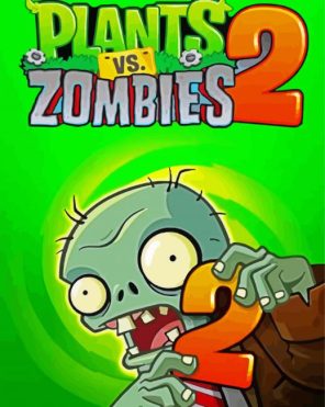 Plants Vs Zombies Video Game Poster Paint By Numbers