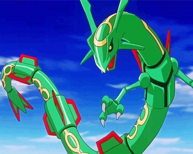 Pokemon Rayquaza Paint By Number