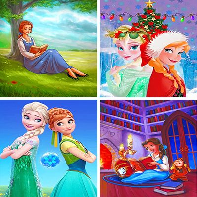 princesses paint by numbers