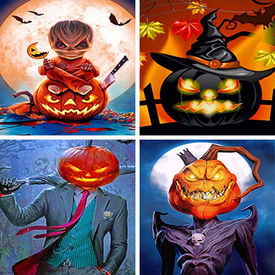 pumpkins paint by numbers