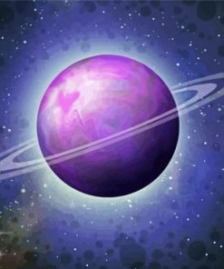 Purple Aesthetic Space Paint By Numbers
