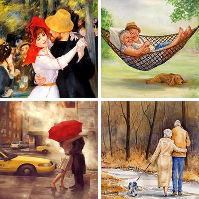 Romantic Couple paint by numbers