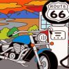 Route 66 Motorcycle Art Paint By Numbers