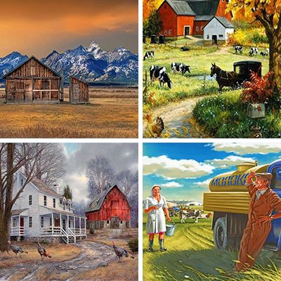 Rural paint by numbers