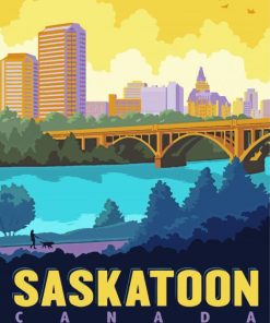 Saskatoon Poster Paint By Numbers
