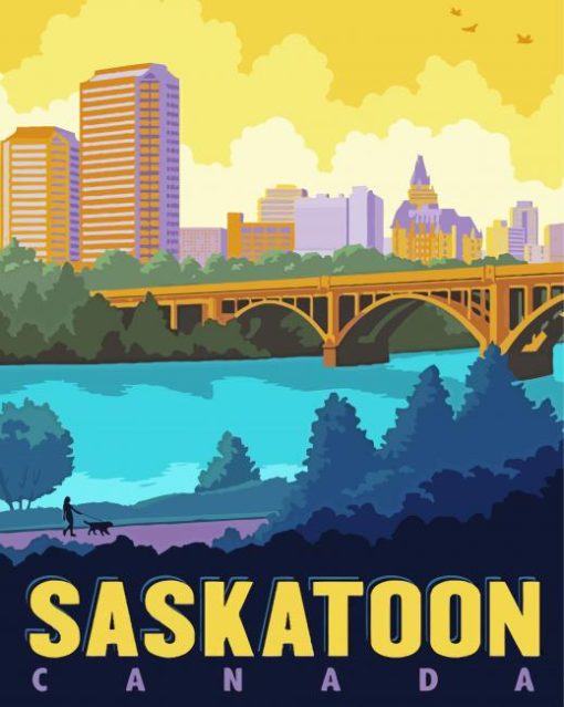 Saskatoon Poster Paint By Numbers