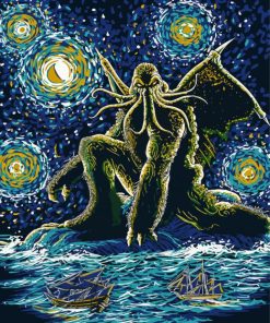 Starry Night Cthulhu Paint By Numbers