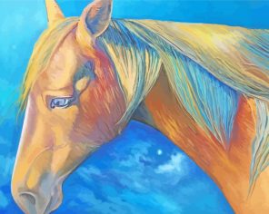 Tan Horse Art Paint By Numbers