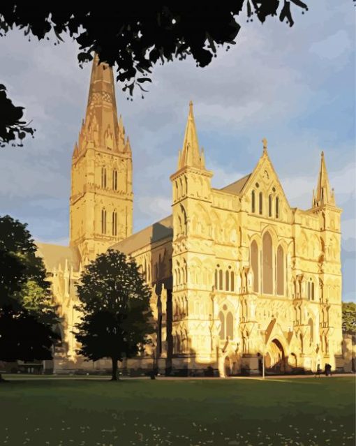 The Salisbury Cathedral Paint By Numbers