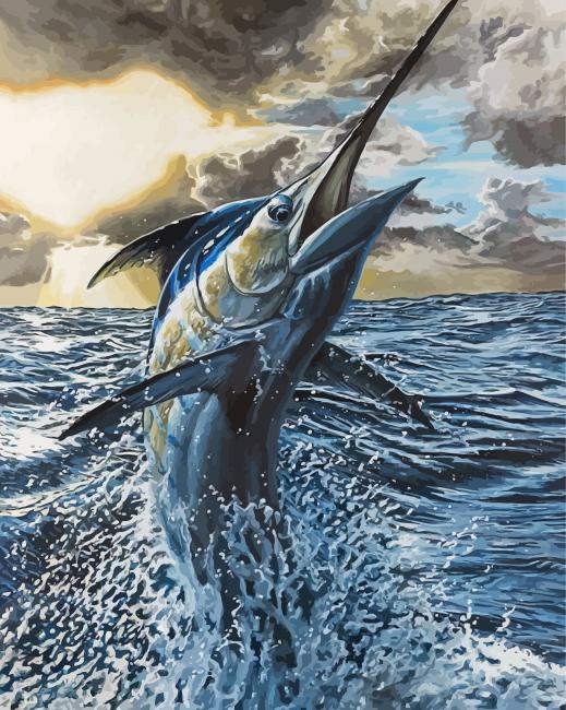 The Marlin Fish Paint By Numbers
