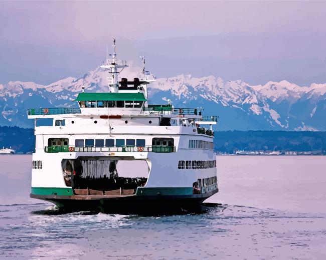 Washington Ferry Boat Paint By Numbers