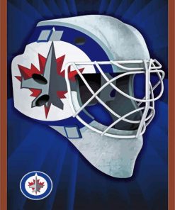 Winnipeg Jets Helmet Paint By Numbers