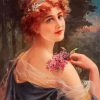 Young Woman With Sprig Of Lilac Emile Vernon Paint By Numbers