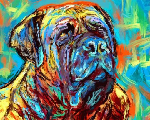 Abstract Bull Mastiff Paint By Numbers