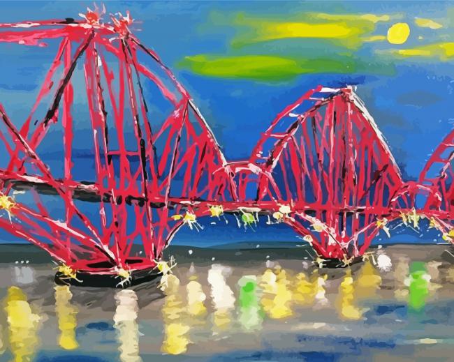 Abstract Forth Bridge Paint By Numbers