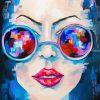 Abstract Girl With Glasses Paint By Numbers