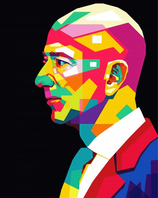 Abstract Jeff Bezos Paint By Numbers