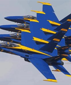 Aesthetic Blue Angels Paint By Numbers