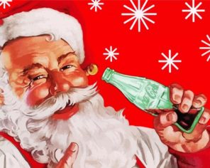 Aesthetic Coca Cola Santa Paint By Numbers