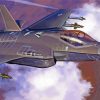 Aesthetic F35 Jet Art Paint By Number