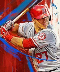 Aesthetic Mike Trout Art Paint By Numbers