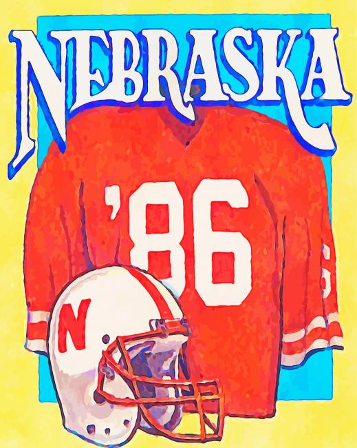 Aesthetic Nebraska Football Paint By Numbers