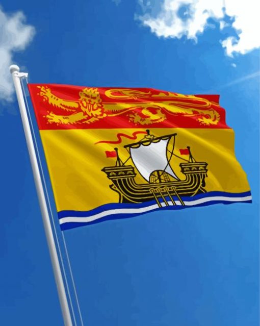Aesthetic New Brunswick Flag Paint By Numbers