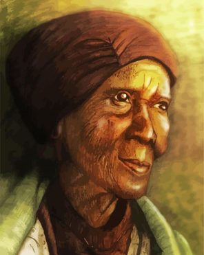 Aesthetic Older Black Woman Paint By Numbers