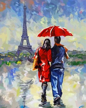 Aesthetic Paris Couple Paint By Numbers