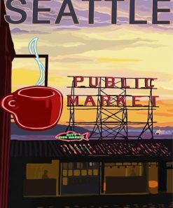 Aesthetic Pike Place Market Paint By Number