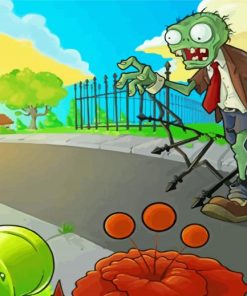Aesthetic Plants Vs Zombies Video Game Paint By Numbers