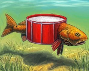 Aesthetic Redfish Drum Illustration Paint By Number