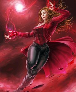 Aesthetic Scarlet Witch Illustration Paint By Number