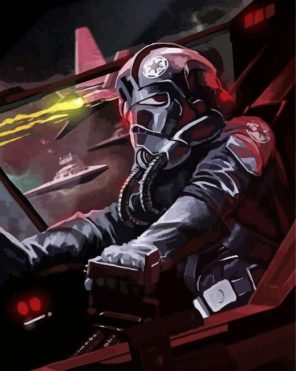 Aestheic Tie Fighter Pilot Art Paint By Numbers